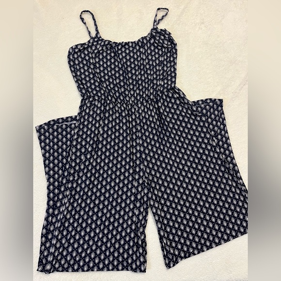 Kaileigh Black and White Geometric Jumpsuit - Picture 1 of 3